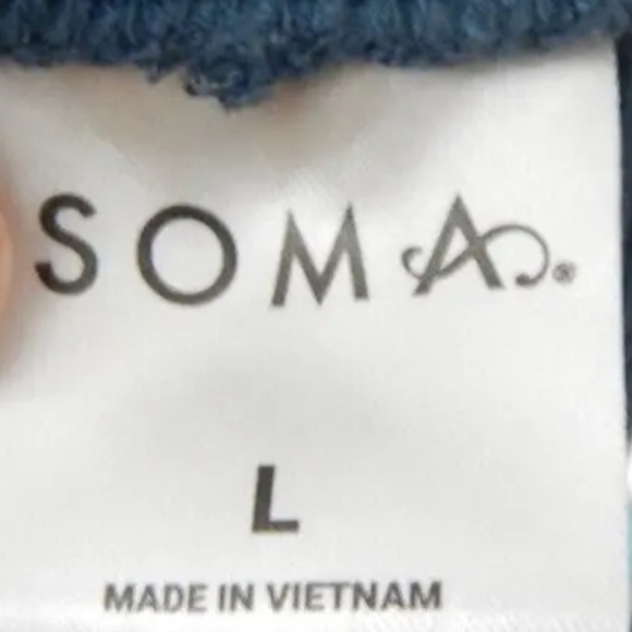 Soma Blue Gray Ribbed Lounge Pants - Picture 2 of 3